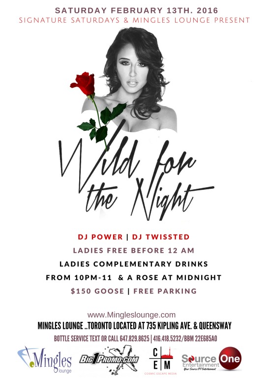 WILD FOR THE NIGHT SATURDAY@MINGLES LOUNGE